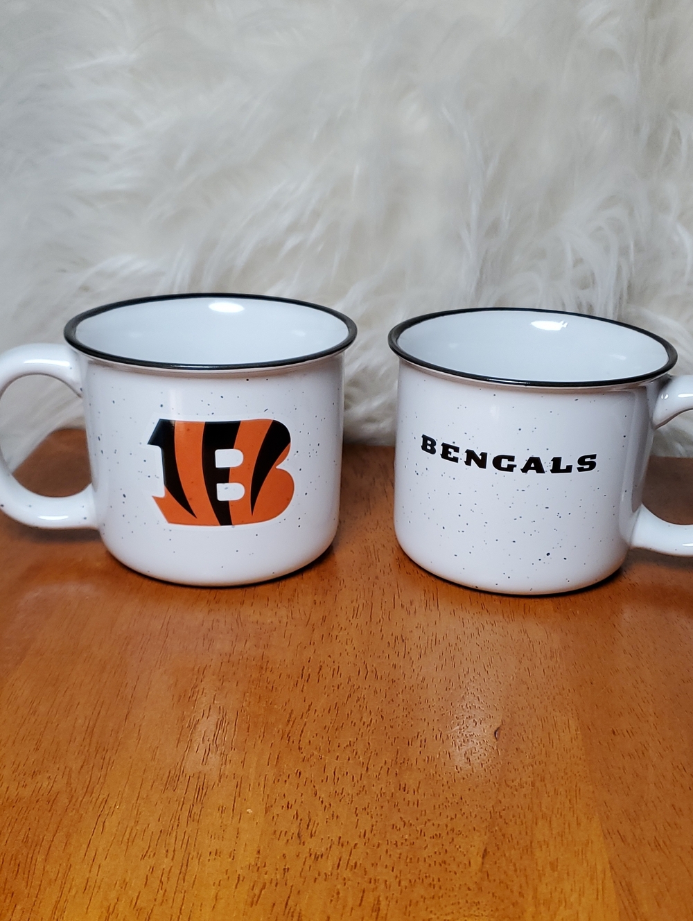 Bengals Speckled Ceramic Camp-Style Mug Set